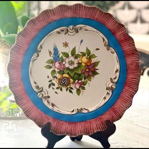Floral vintage platter
